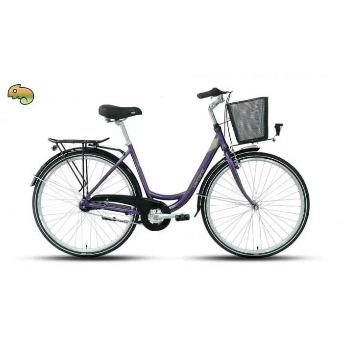 CARRARO TIFFANY 7.0 KADIN ŞEHİR BİSİKLETİ 500H KONTRA FREN 28 JANT NEX-7-V YEŞİL MOR BUKALEMUN HARDAL