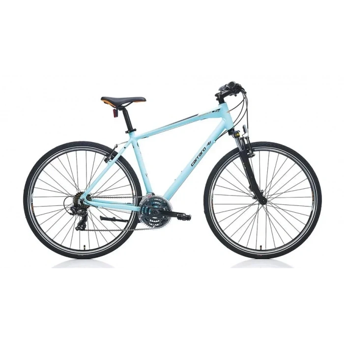 CARRARO SPORTIVE 220 ERKEK ŞEHİR BİSİKLETİ 508H V 28 JANT 21 VİTES MAT AÇIK MAVİ SİYAH TURUNCU