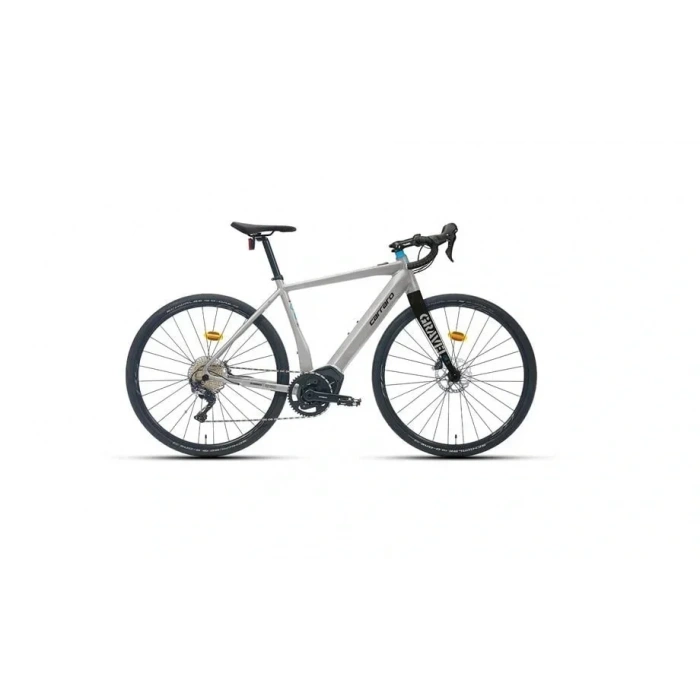 CARRARO GRAVEL GE 5.0 ELEKTRİKLİ BİSİKLET 580H HD 28 JANT 11 VİTES MAT GÜMÜŞ SİYAH MAVİ