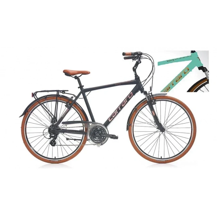 CARRARO ELITE 804 ERKEK ŞEHİR BİSİKLETİ 480H V 28 JANT 24 VİTES MAT TURKUAZ KAHVE BAKIR