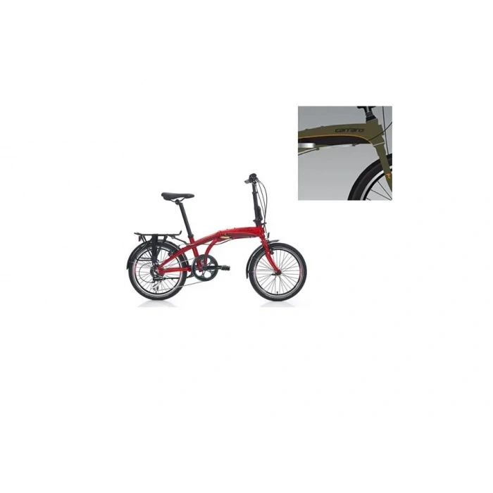 CARRARO FLEXI 108 V KATLANIR BİSİKLET 285H 20 JANT 8 VİTES MAT HAKİ SİYAH TURUNCU