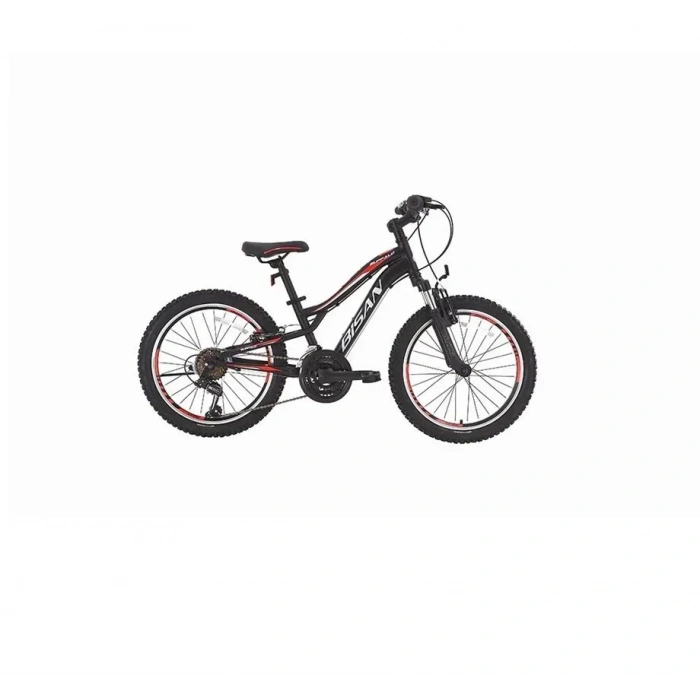 BİSAN BUFFALO ERKEK DAĞ BİSİKLETİ 30CM V 24 JANT 18 VİTES MAT SİYAH KIRMIZI