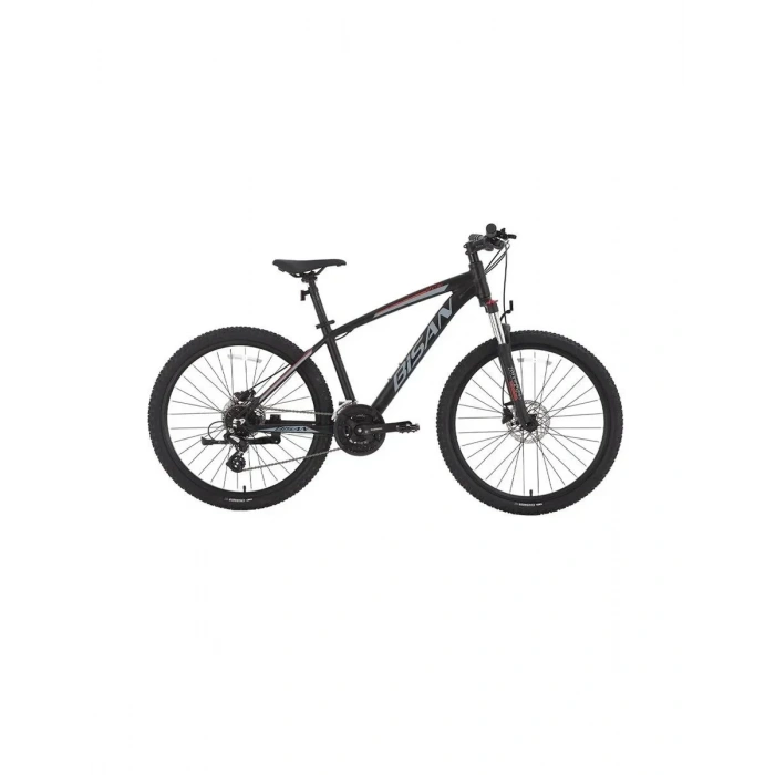 BİSAN MTX 7300 ERKEK DAĞ BİSİKLETİ 39.5 CM HD 26 JANT 24 VİTES MAT SİYAH GRİ