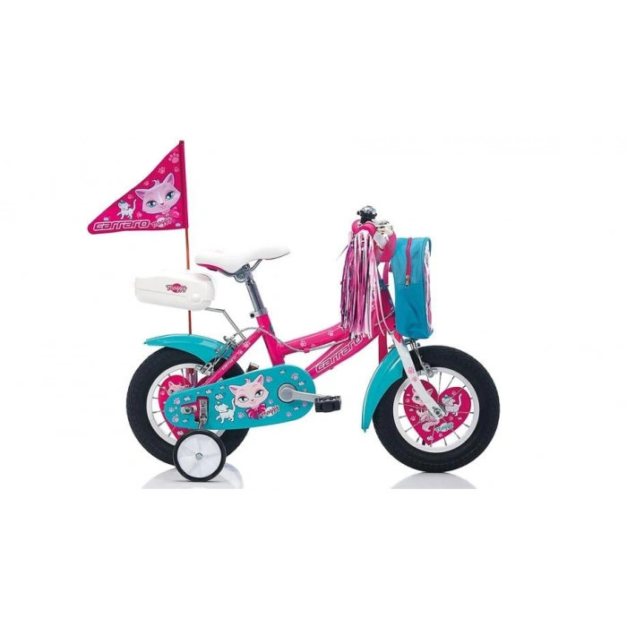 CARRARO MOGGY KIZ ÇOCUK BİSİKLETİ 210H V 12 JANT PEMBE BEYAZ TURKUAZ