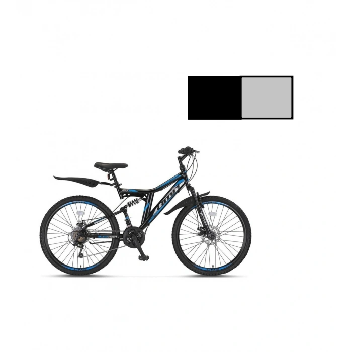 ÜMİT 2638 BLACKRIDER 2D ERKEK DAĞ BİSİKLETİ MD 26 JANT 21 VİTES SİYAH NARDO GRİ