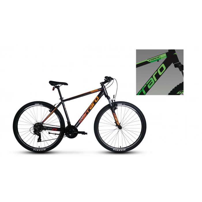 CARRARO FORCE 900 ERKEK DAĞ BİSİKLETİ 480H V 29 JANT 21 VİTES MAT SİYAH YEŞİL GÜMÜŞ