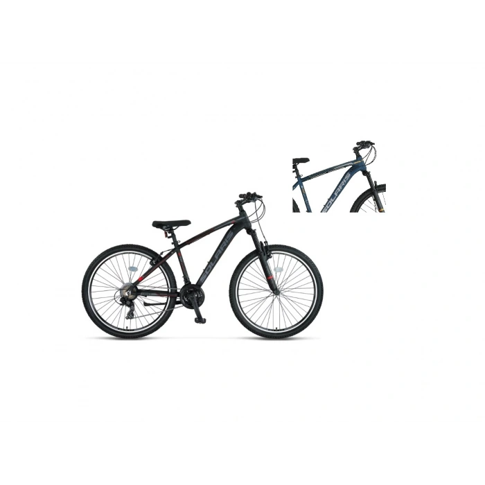 ÜMİT 2450 SOLARIS ERKEK DAĞ BİSİKLETİ 304H V 24 JANT 21 VİTES İNDİGO BLUE ORANGE