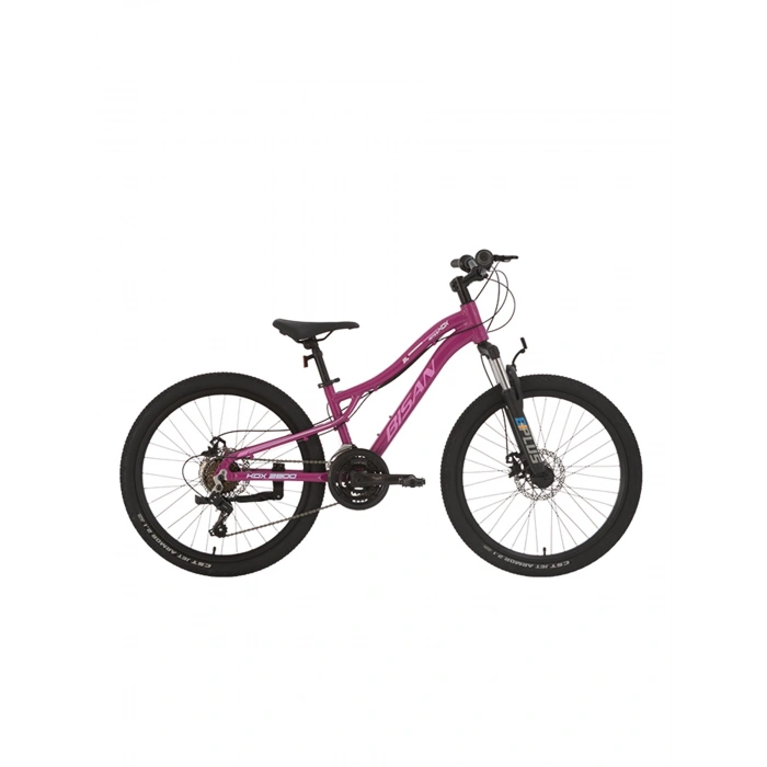 BİSAN KDX 2800-D KADIN DAĞ BİSİKLETİ 30CM MD 24 JANT 21 VİTES MOR PEMBE BEYAZ