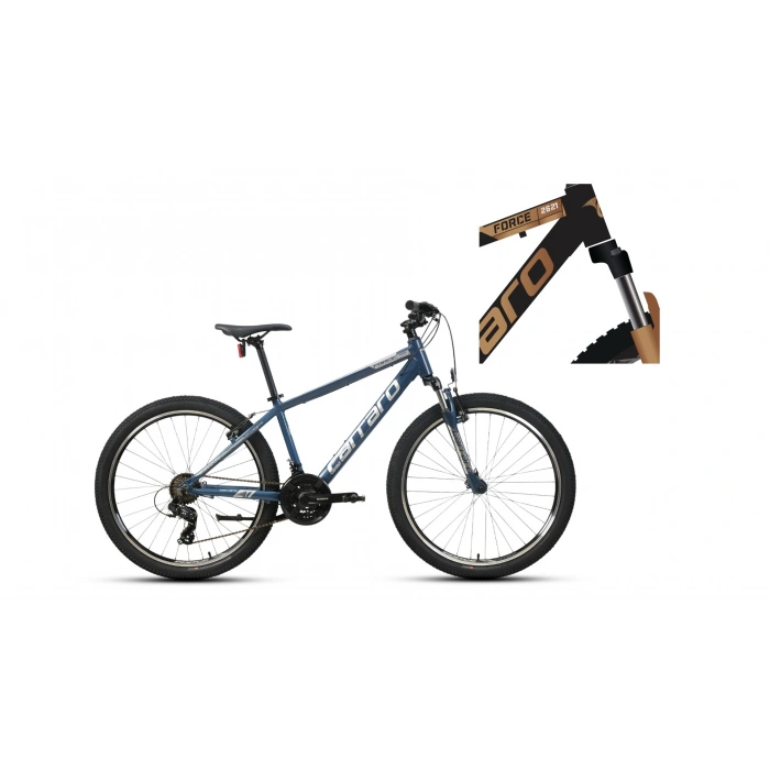 CARRARO FORCE 600 ERKEK DAĞ BİSİKLETİ 381H V 26 JANT 21 VİTES MAT SİYAH BRONZ BEYAZ