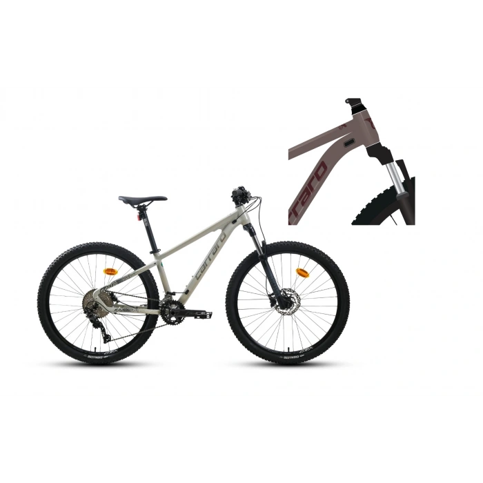 CARRARO CRX 720 ERKEK DAĞ BİSİKLETİ 360H HD 27.5 JANT 20 VİTES KIZIL GÜMÜŞ BORDO