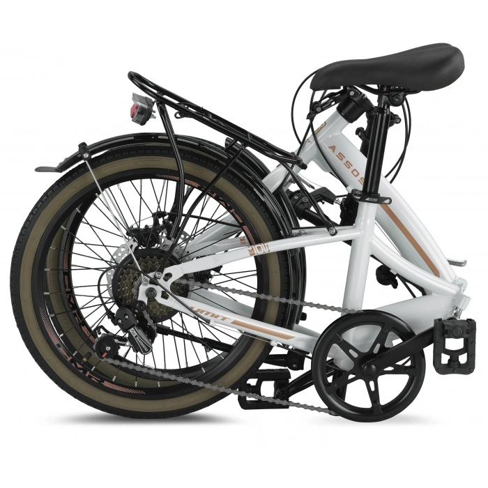 ÜMİT 2035 ASSOS 2D KATLANIR BİSİKLET V 20 JANT 6 VİTES KREM KARAMEL