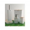 AROW MOSTAR 5 PARÇA BAMBU KAPAKLI AKRİLİK BEYAZ BANYO SETİ DC1.TR-3148