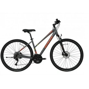 BİSAN TRX 8300 KADIN ŞEHİR BİSİKLETİ 45CM MD 28 JANT 24 VİTES TOURNEY METALİK GRİ TURUNCU