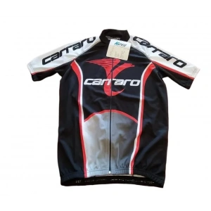 CARRARO BİSİKLET FORMASI KISA KOL DİK YAKA FERMUARLI SİYAH BEYAZ S BEDEN W05 2008815