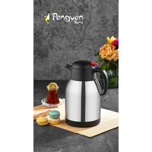 PENGUEN 1200A ÇELİK TERMOS ÇİFT KATLI 2 LT GRİ