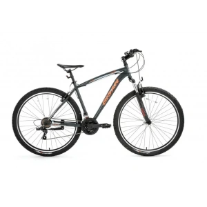 BİSAN LEON ERKEK DAĞ BİSİKLETİ 46CM V 26 JANT 21 VİTES MAT GRİ TURUNCU