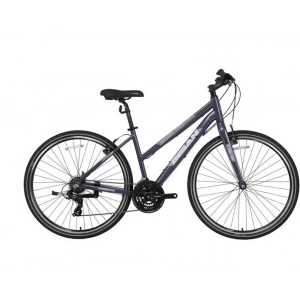 BİSAN GUIDA KADIN ŞEHİR BİSİKLETİ 45CM V 28 JANT 21 VİTES METALİK GRİ MAVİ BEYAZ