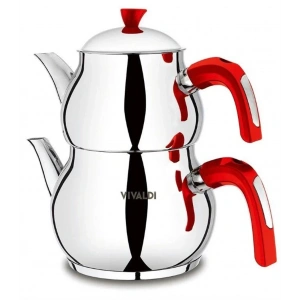 VIVALDI NOSTALJİ ÇELİK ÇAYDANLIK AİLE BOY 4 PARÇA G045