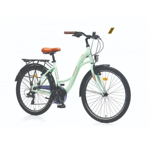 CORELLİ GLOWIE KADIN ŞEHİR BİSİKLETİ 410H V 24 JANT 21 VİTES BEYAZ KAHVE