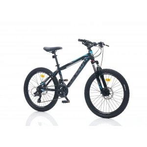 CORELLİ FELİX 1.2 ERKEK DAĞ BİSİKLETİ 355H HD 24 JANT 21 VİTES SİYAH MAVİ TURKUAZ