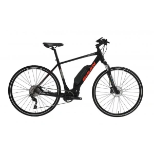 BİSAN E-TREKKING ELEKTRİKLİ ERKEK ŞEHİR BİSİKLETİ 50CM HD 28 JANT 10 VİTES MAT SİYAH KIRMIZI