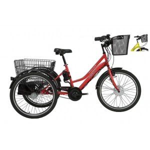 BİSAN e-PORTER UNISEX ÜÇ TEKERLİ ELEKTRİKLİ BİSİKLET 44CM V 24 JANT 3 VİTES SARI BEYAZ