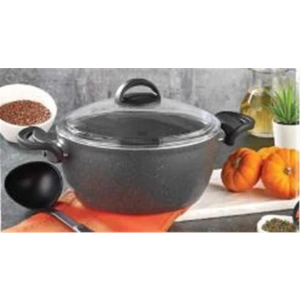 EDA COOKWARE ZETRA TENCERE DERİN GRANİT 26 CM GRİ  ZK-038