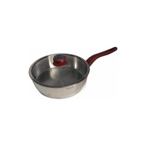 VIVALDI TOMBO ÇELİK TAVA CAM KAPAKLI KIRMIZI NO:24  GORGEL.1621