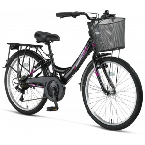 ÜMİT 2608 SAFIRO SEPETLİ BAYAN ŞEHİR BİSİKLETİ V 26 JANT 21 VİTES SİYAH