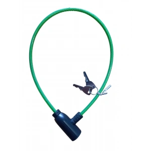 KRTL SOSİN BİSİKLET KİLİT İNCE HALAT 6MMX63CM ANAHTARLI KRTL-0145 YEŞİL