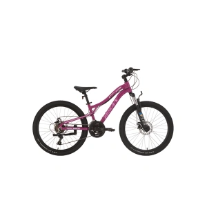 BİSAN KDX 2800-D KADIN DAĞ BİSİKLETİ 30CM MD 24 JANT 21 VİTES MOR PEMBE BEYAZ