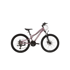 BİSAN KDX 2800-D KADIN DAĞ BİSİKLETİ 30CM MD 24 JANT 21 VİTES METALİK PEMBE BEYAZ