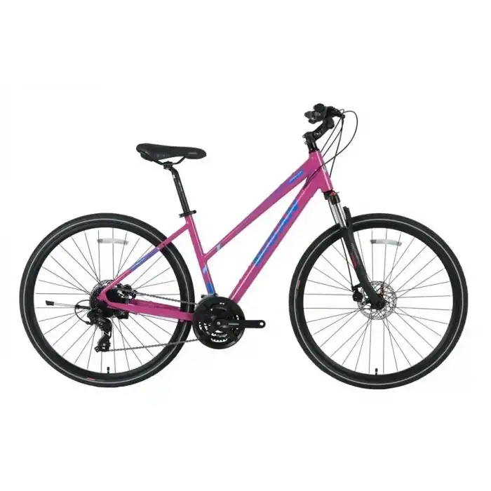 BİSAN TRX 8300 ALTUS KADIN ŞEHİR BİSİKLETİ 45CM HD 28 JANT 27 VİTES MOR MAVİ