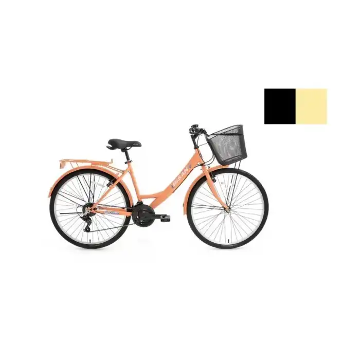 BİSAN LOTUS KADIN ŞEHİR BİSİKLETİ 44CM V 26 JANT 21 VİTES MAT SİYAH GOLD