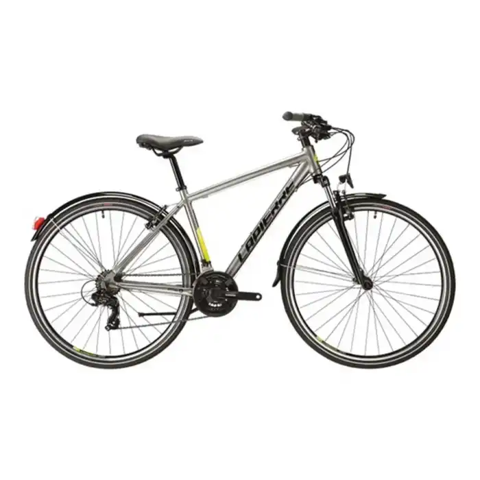 LAPIERRE TREKKING 1.0 ERKEK ŞEHİR BİSİKLETİ V 410H 28 JANT 21 VİTES GRİ LİME YEŞİL SİYAH
