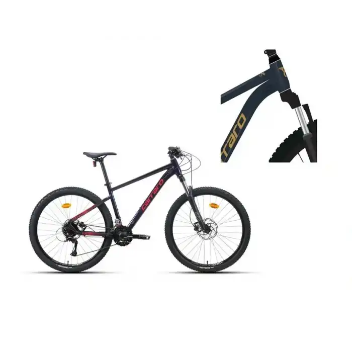 CARRARO CRX 724 ERKEK DAĞ BİSİKLETİ 440H HD 27.5 JANT 24 VİTES PARILTILI LACİVERT BRONZ