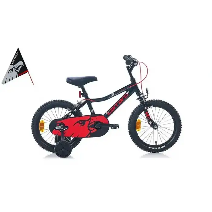 CARRARO RED EAGLE ERKEK ÇOCUK BİSİKLETİ 220H V 16 JANT MAT SİYAH KIRMIZI