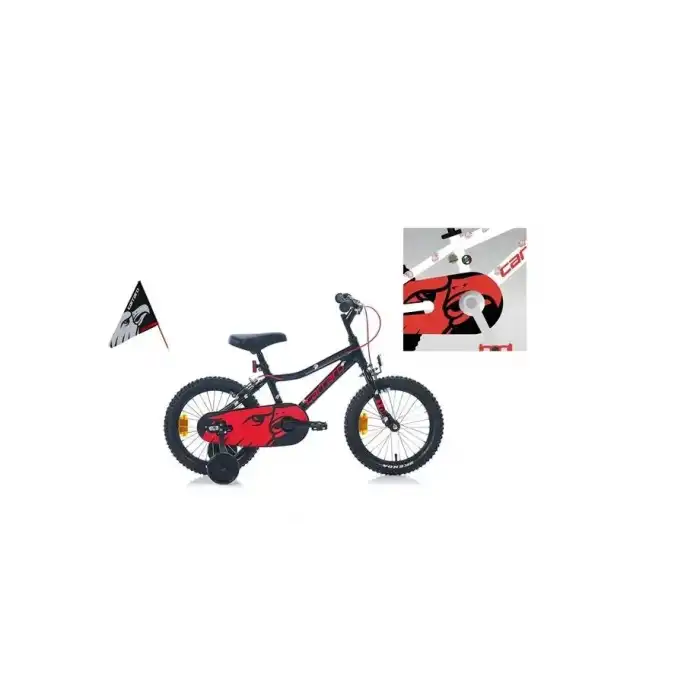 CARRARO RED EAGLE ERKEK ÇOCUK BİSİKLETİ 220H V 16 JANT KIRMIZI SİYAH