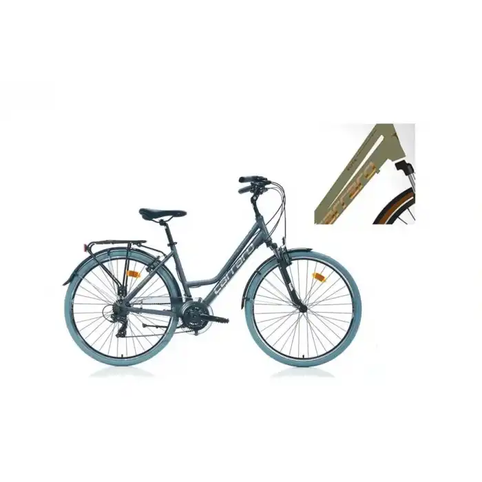 CARRARO ELITE 705 KADIN ŞEHİR BİSİKLETİ 460H V 28 JANT 21 VİTES MAT METALİK AÇIK YEŞİL KAHVE BAKIR