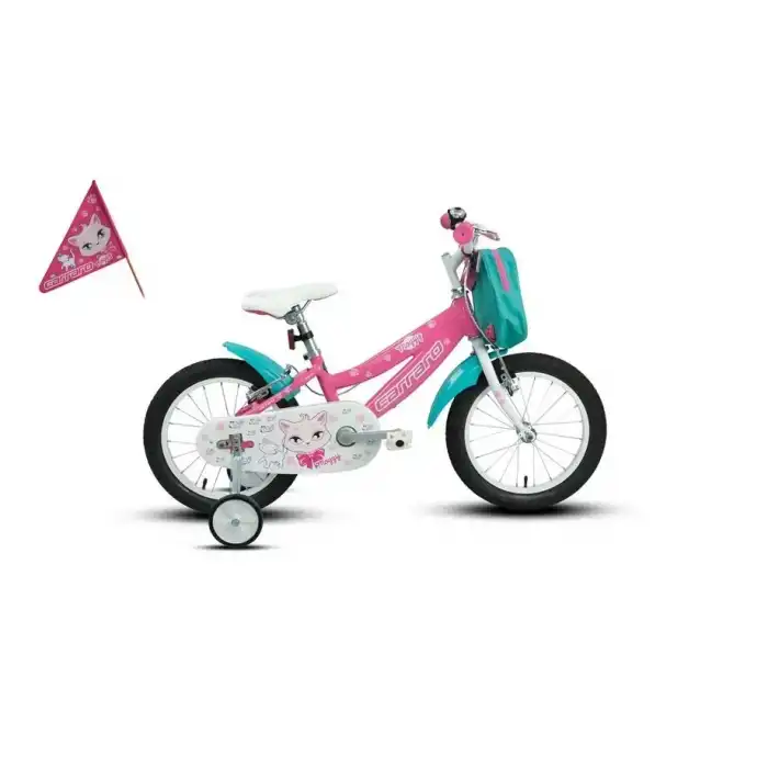 CARRARO MOGGY KIZ ÇOCUK BİSİKLETİ 220H V 16 JANT PEMBE BEYAZ TURKUAZ