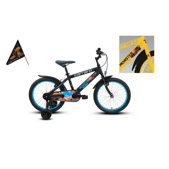 CARRARO MONSTER ERKEK ÇOCUK BİSİKLETİ 210H V 12 JANT SARI GRİ SİYAH SARI