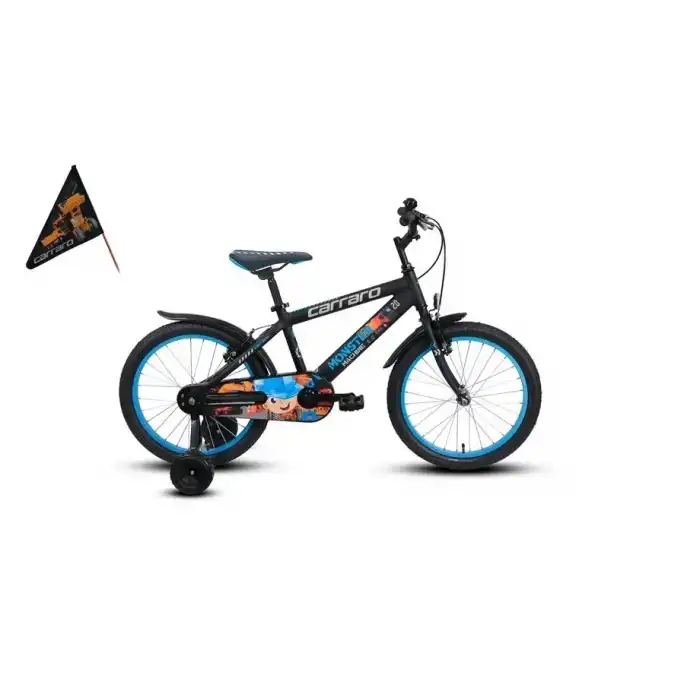 CARRARO MONSTER ERKEK ÇOCUK BİSİKLETİ 210H V 12 JANT MAT SİYAH GRİ MAVİ