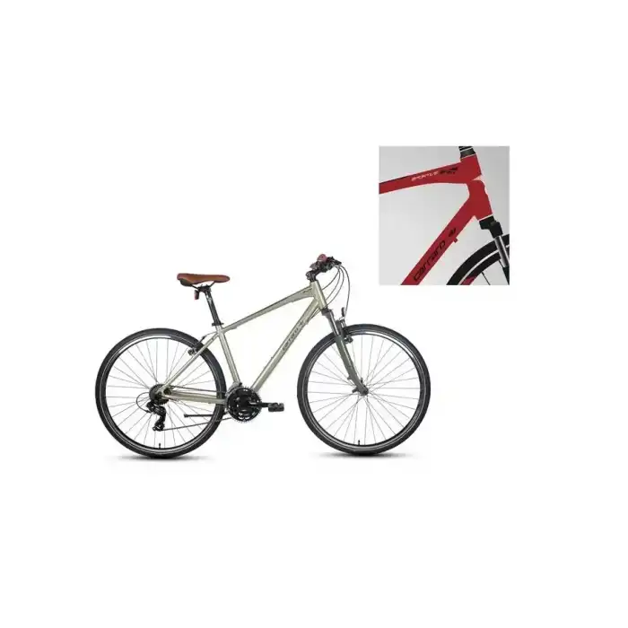 CARRARO SPORTIVE 220 ERKEK ŞEHİR BİSİKLETİ 406H V 28 JANT 21 VİTES MAT KROM KIRMIZI SİYAH BEYAZ