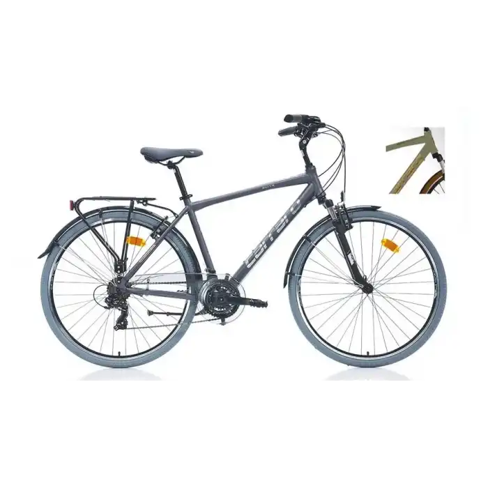 CARRARO ELITE 704 ERKEK ŞEHİR BİSİKLETİ 480H V 28 JANT 21 VİTES MAT METALİK-AÇIK YEŞİL-KAHVE-BAKIR