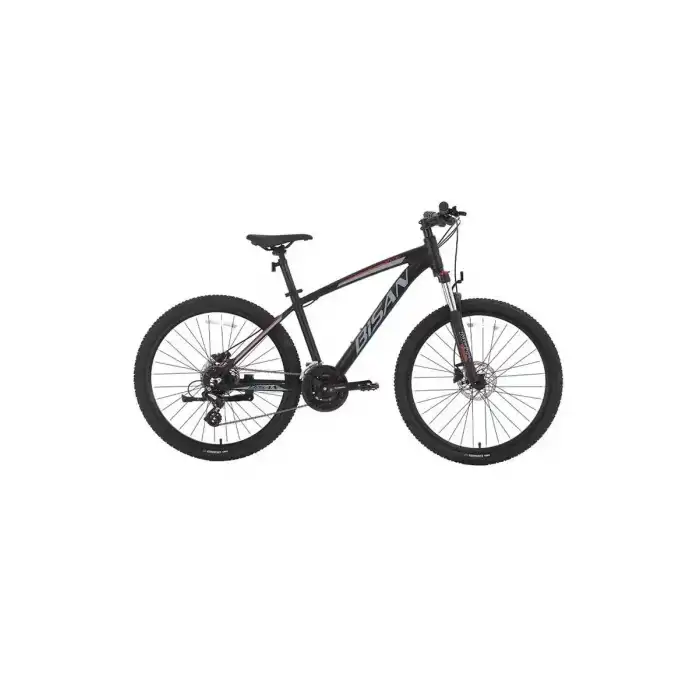 BİSAN MTX 7300 ERKEK DAĞ BİSİKLETİ 39.5 CM HD 26 JANT 24 VİTES MAT SİYAH GRİ