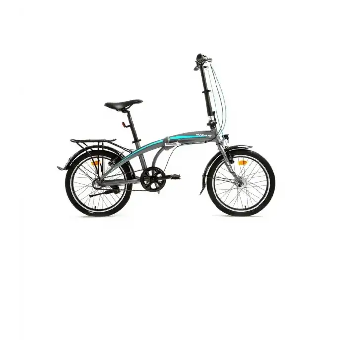 BİSAN FX 3500-NX3 KATLANIR BİSİKLET 32CM V 20 JANT NEX.3 VİTES METALİK GRİ MAVİ