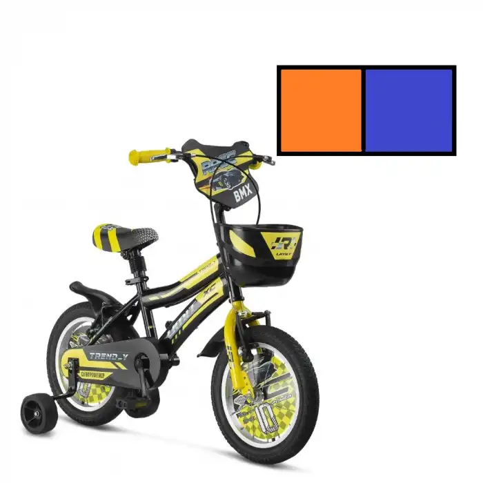 ÜMİT 1402 TREND-Y-BMX-SEPET-V-ERKEK ÇOCUK BİSİKLETİ 14 JANT TURUNCU MAVİ