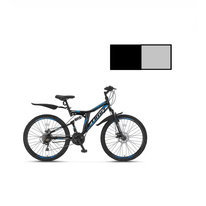 ÜMİT 2638 BLACKRIDER 2D ERKEK DAĞ BİSİKLETİ MD 26 JANT 21 VİTES SİYAH NARDO GRİ