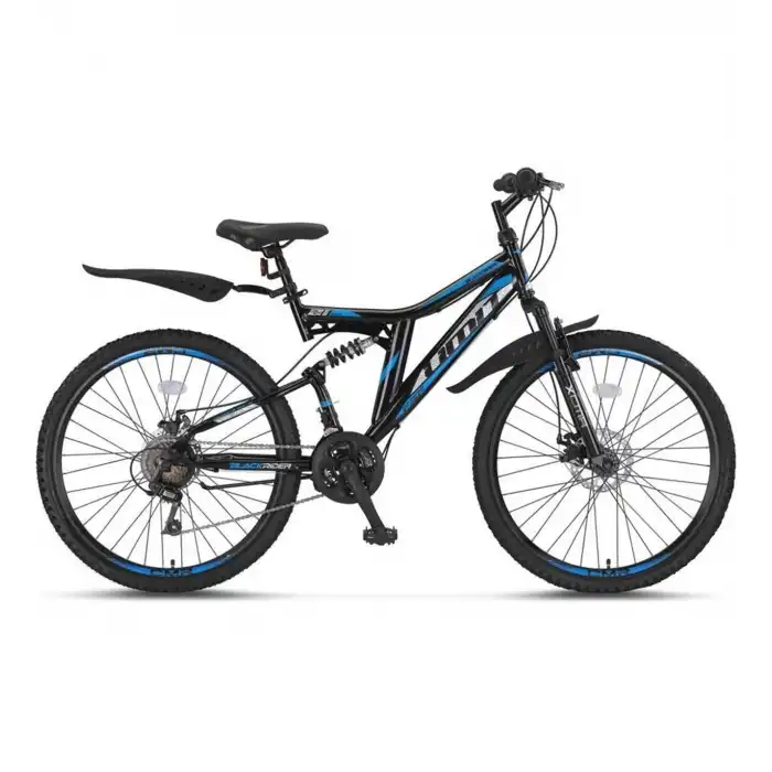 ÜMİT 2638 BLACKRIDER 2D ERKEK DAĞ BİSİKLETİ MD 26 JANT 21 VİTES SİYAH İNDİGO