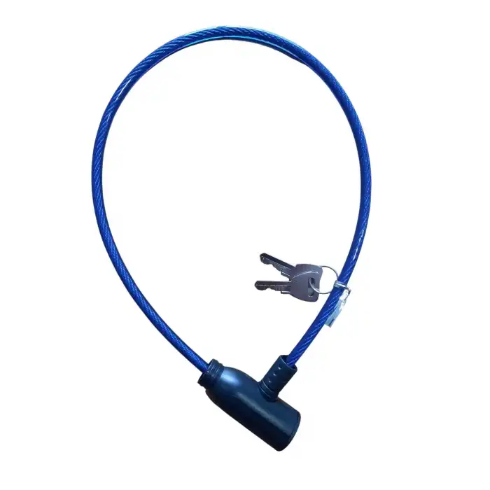 KRTL SOSİN BİSİKLET KİLİT İNCE HALAT 6MMX63CM ANAHTARLI KRTL-0145 MAVİ